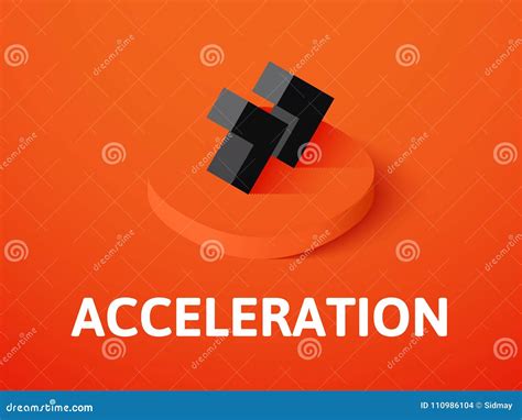 Acceleration Isometric Icon, on Color Background Stock Vector - Illustration of background ...