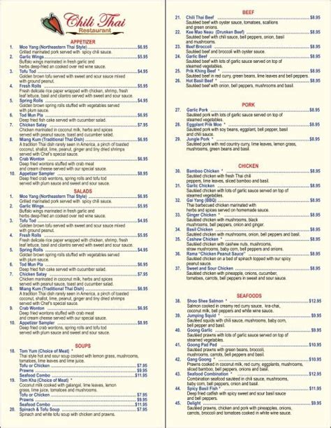 PDF Menu - Chili Thai Restaurant