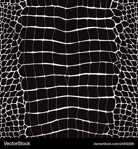 Crocodile skin black and white seamless pattern Vector Image