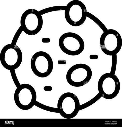 Simplified line drawing of a virus icon in a black and white color scheme Stock Vector Image ...