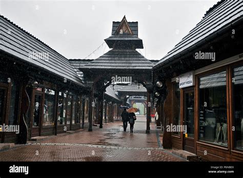 Zakopane-style wooden architecture, Zakopane, Poland, East Europe Stock ...