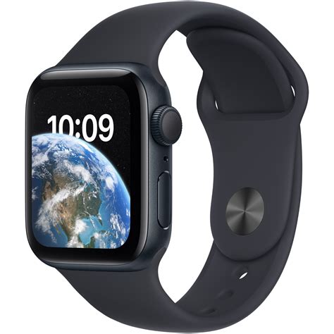 Apple Watch SE 2 (2022), GPS, Carcasa Midnight Aluminium 40mm, Midnight Sport Band - eMAG.ro