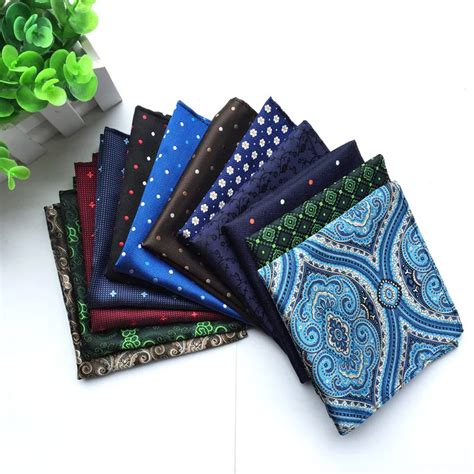 30Style Plaid Silk Handkerchiefs Woven Paisley Pattern Hanky Men's ...