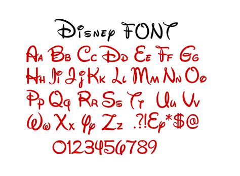 Disney Svg Font - 292+ File Include SVG PNG EPS DXF