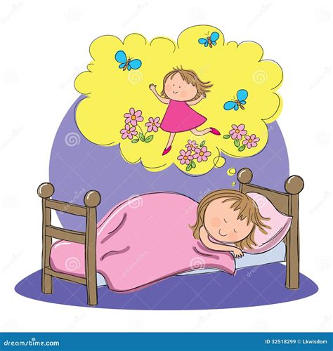 Girl Dreaming Whilst Sleeping Royalty Free Stock Images - Image: 32518299