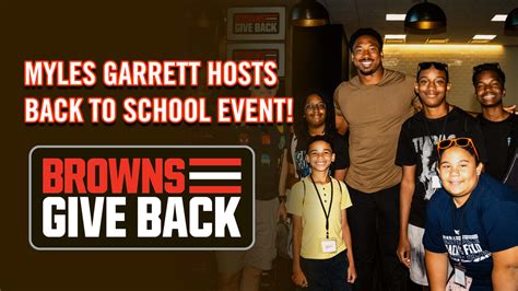 Myles Garrett hosts back to school event at Cleveland Browns Stadium