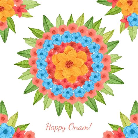 Onam Rangoli Designs with Flowers: Adding Color to the Festival