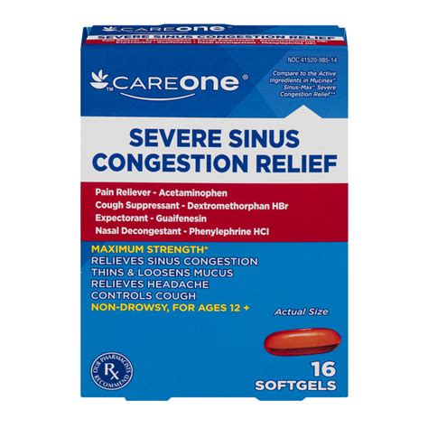 Save on CareOne Severe Sinus Congestion Relief Softgels Order Online Delivery | Stop & Shop