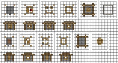 Small House Minecraft Blueprints - Pixel Art Grid Gallery