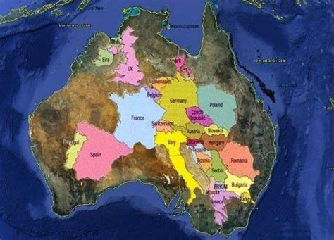 Europe landmass compared to Australia : r/europe