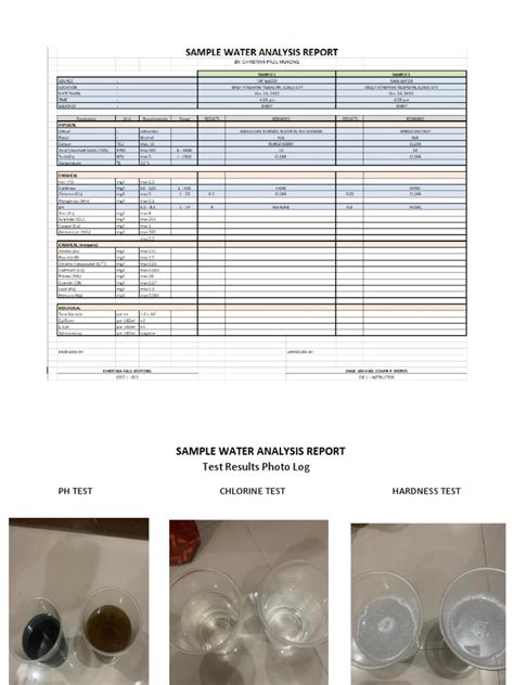 Muyong Sample Water Analysis Report | PDF