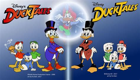 DuckTales - 1990 Vs 2017 by FaGian on DeviantArt | Disney cartoon ...