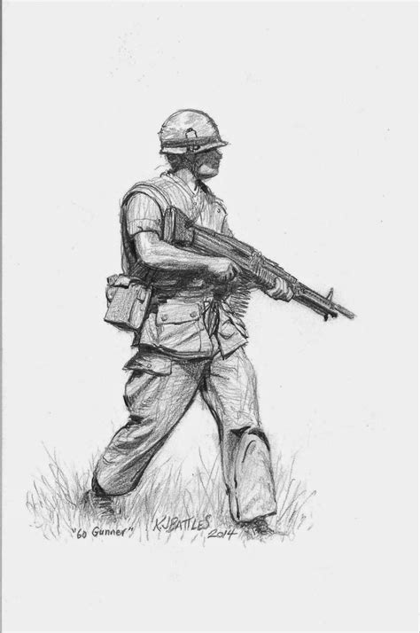 Pin by Dean McClelland on Kids ideas | Soldier drawing, Military drawings, Combat art