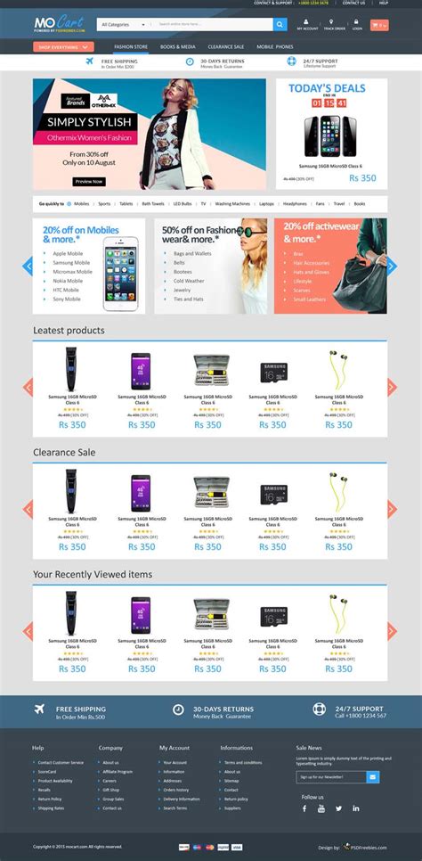 E Commerce Template Free