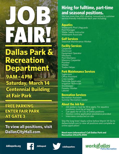 Dallas Park and Recreation hosts job fair - Dallas City News