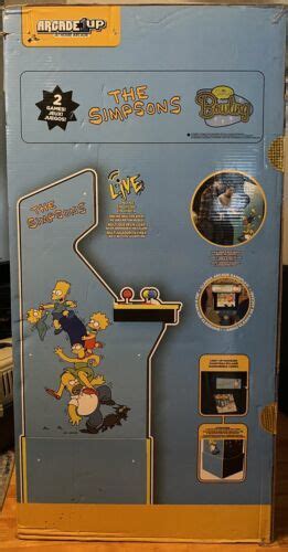 Arcade1up Simpsons Arcade Machine/Cabinet with Riser & Light Up Marquee ...