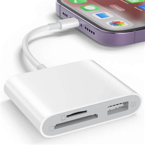 SD Card Reader for iPhone, Memory card reader with Usb Camera Adapter ...