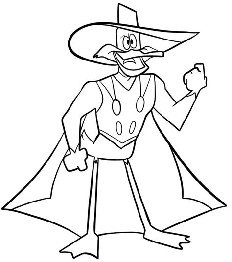 Quackerjack from Darkwing Duck Coloring Page - Free Printable Coloring Pages for Kids