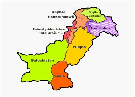 Administrative Map Of Pakistan, HD Png Download - kindpng