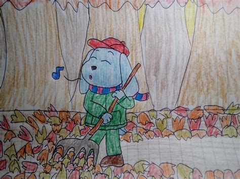 Raking leaves by Lelan-B-Keeton on DeviantArt