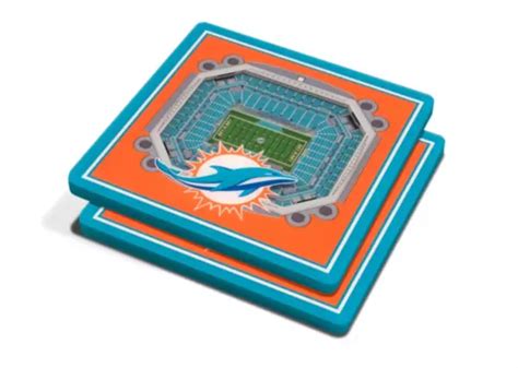 You the Fan Miami Dolphins Stadium View Coaster Set | Dick's Sporting Goods