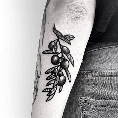 Olive Tree Branch Tattoo by Deanna Lee – Vic Market Tattoo