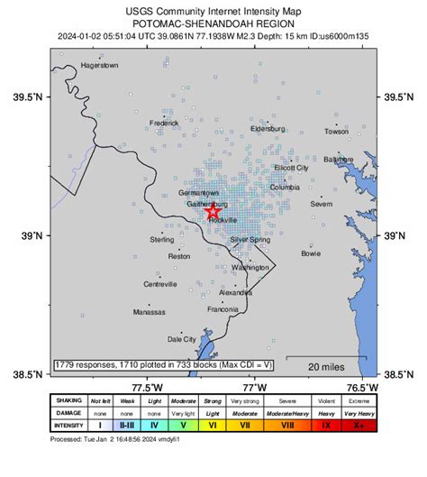 Weak earthquake felt in parts of D.C., Maryland and Virginia early Tuesday