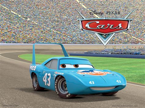 King the Race Car from Pixar’s Cars Movie Desktop Wallpaper
