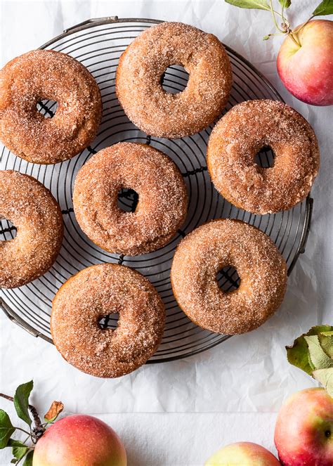 Homemade Baked Apple Donuts with Cinnamon Sugar (with Video) - Fork ...