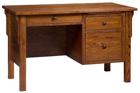 Centennial Single Pedestal Desk | Amish Solid Wood Desk | Kvadro Furniture