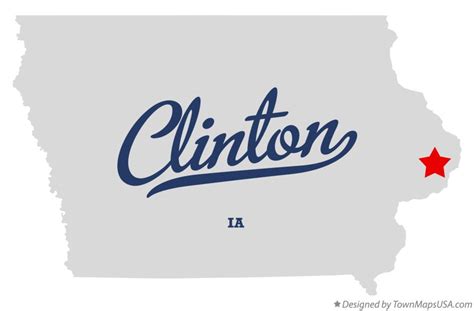 Map of Clinton, Clinton County, IA, Iowa