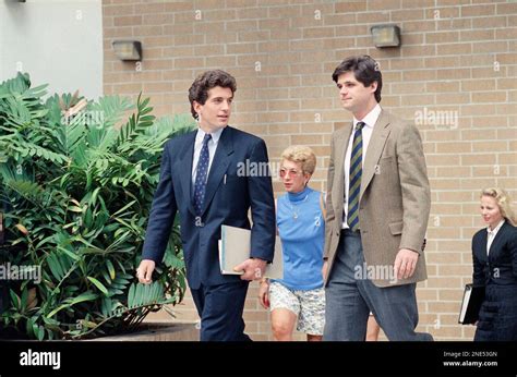 John Kennedy Jr., left, leaves Palm Beach County Court with his cousin ...