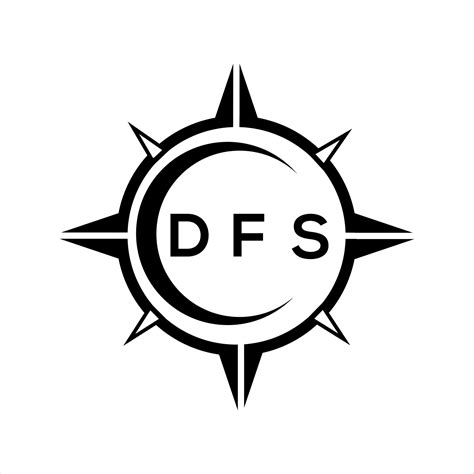 DFS abstract technology circle setting logo design on white background ...