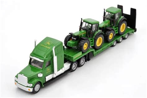 Siku-1837-Low-Loader-With-JohnDeere-Tractors-flatbed-trailer-truck-bulk ...