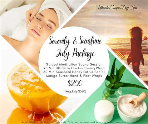 July 2023 Package - Ultimate Escape Day Spa