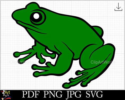 Green Tree Frog Clipart - Etsy