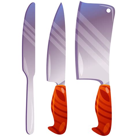 Kitchen knives set. Silverware utensil for eating. Kitchenware, kitchen ...