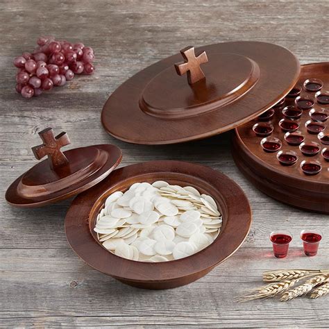 Handcrafted Communion Tray Walnut| Concordia Supply