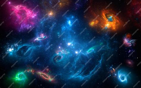 Premium Photo | Panorama Space galaxy scene with planets, stars and galaxies. Banner template ...