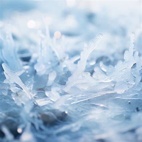 Frozen Ice Crystals on the Ground, AI Stock Illustration - Illustration of season, transparent ...