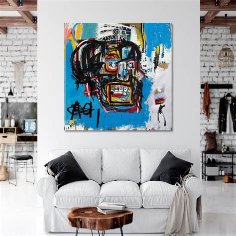 SKULL BY BASQUIAT Canvas Print Wall Art Affordable Home Decor - Artesty.com