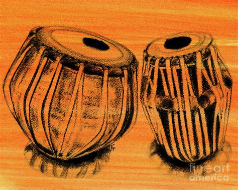 Tabla In Color - Musical Instrument Painting by SnazzyHues