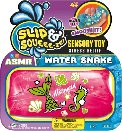 Amazon.com: JA-RU Magic Glitter Water Snake Fidget Toy 5" (1 Pack for Girl) - Sensory Fidget ...