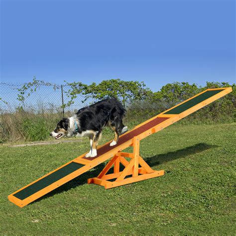 PawHut New Pet Seesaw Dog Training Agility Equipment Wooden Toy ...