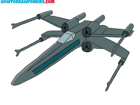 How to Draw X-Wing - Easy Drawing Tutorial For Kids