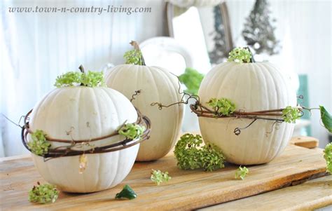 Decorate Pumpkins with Grapevine Wreaths - Town & Country Living