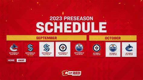 Flames announce 2023 preseason schedule | Calgary Flames