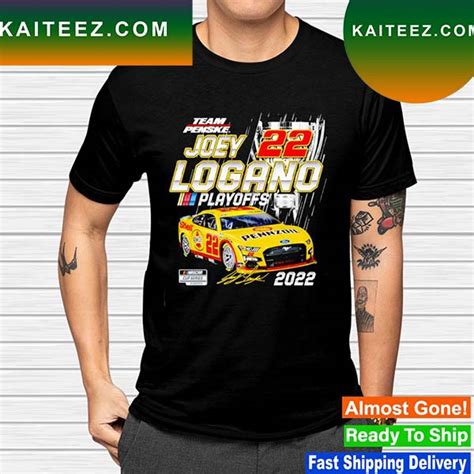 Joey Logano Team Penske Black 2022 NASCAR Cup Series Playoffs T-shirt ...