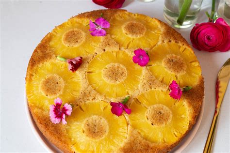 Spiced Pineapple Upside Down Cake - The Healthy Baker