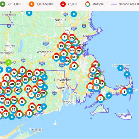 National Grid Power Outage Map Eastern Massachusetts | Map Of World